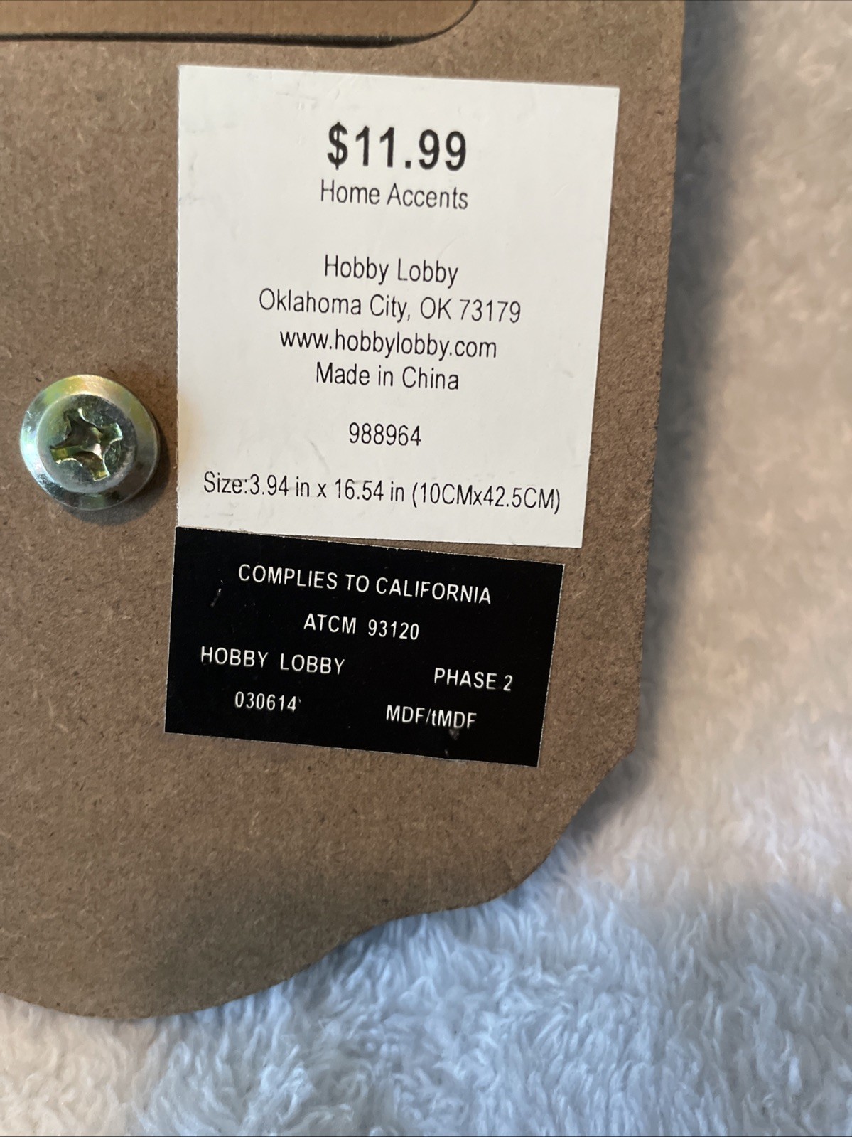 Hobby Lobby Home Wood Wall Decor Rustic Decorative Knob Hanger Lightweight New