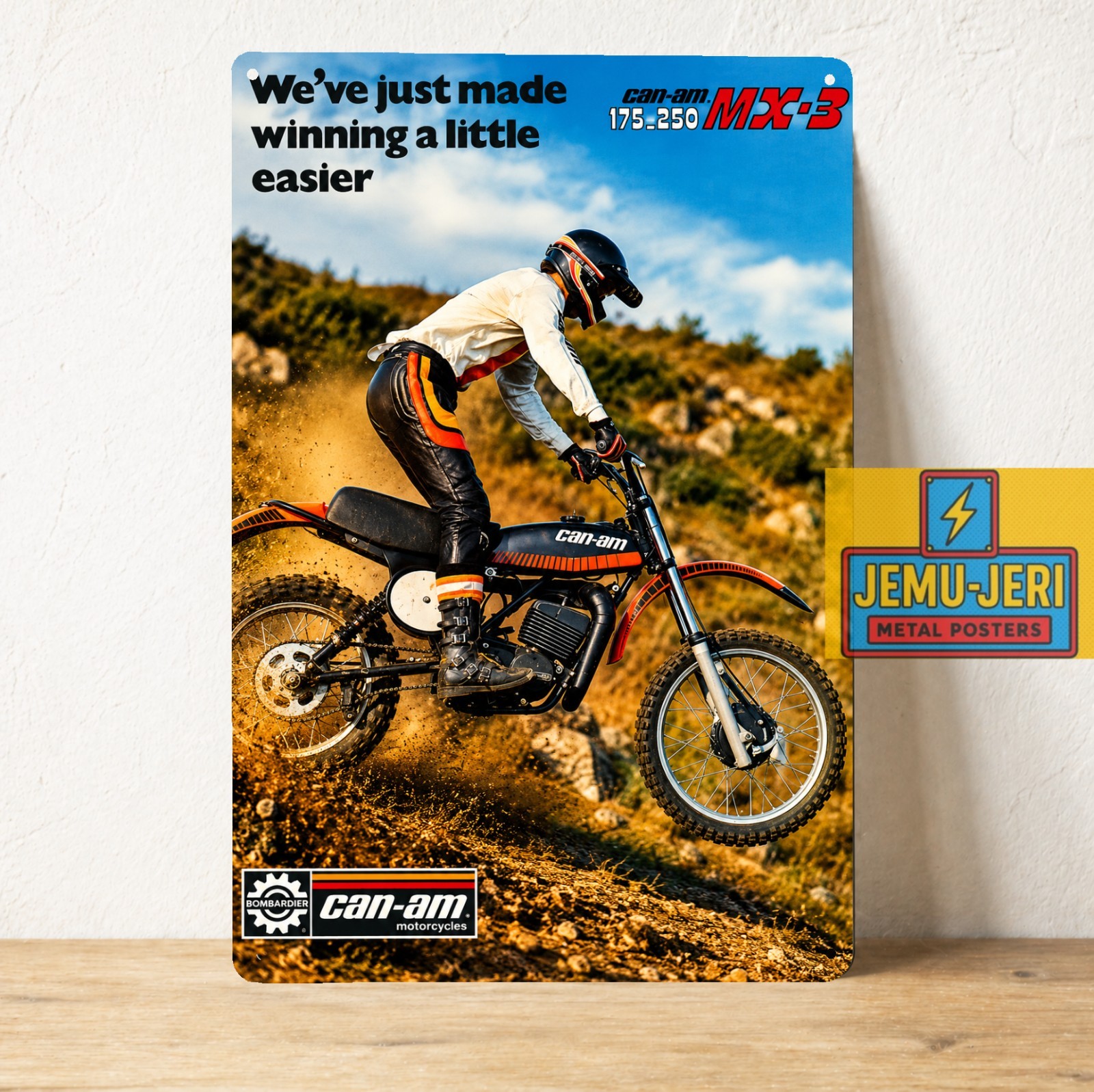Can-Am Mx3 Motocross Metal Sign Motorcycle Poster 8x12in