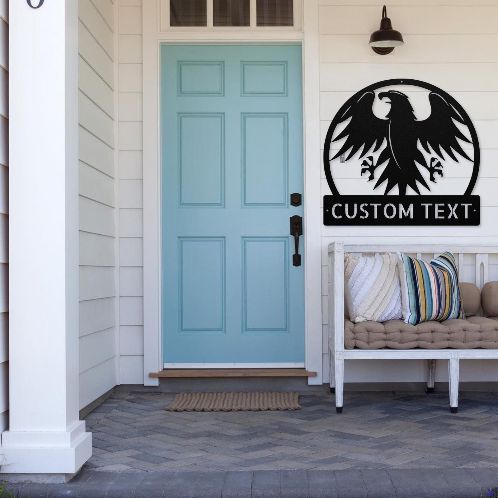 Customized Eagle Metal Wall Art Signs Personalized Home Decor Sign Family Gifts