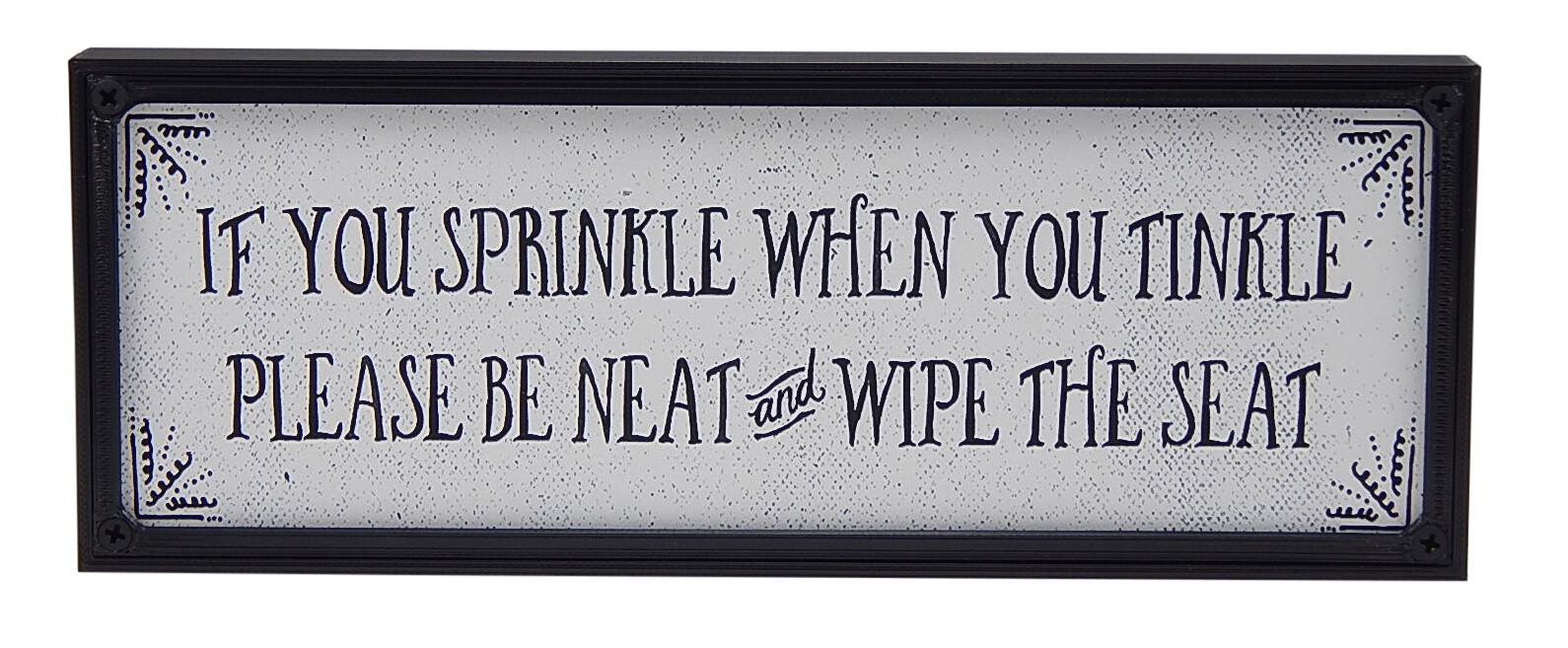 Funny & Cute Farmhouse Bathroom Toilet Sign Shelf Sitter Rustic Wall Home Decor