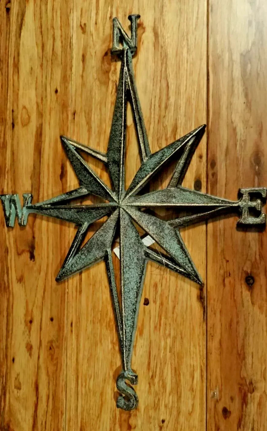 Changes In Latitudes Vintage Patina Wall Rose Compass Nautical 14″ North So Ea W