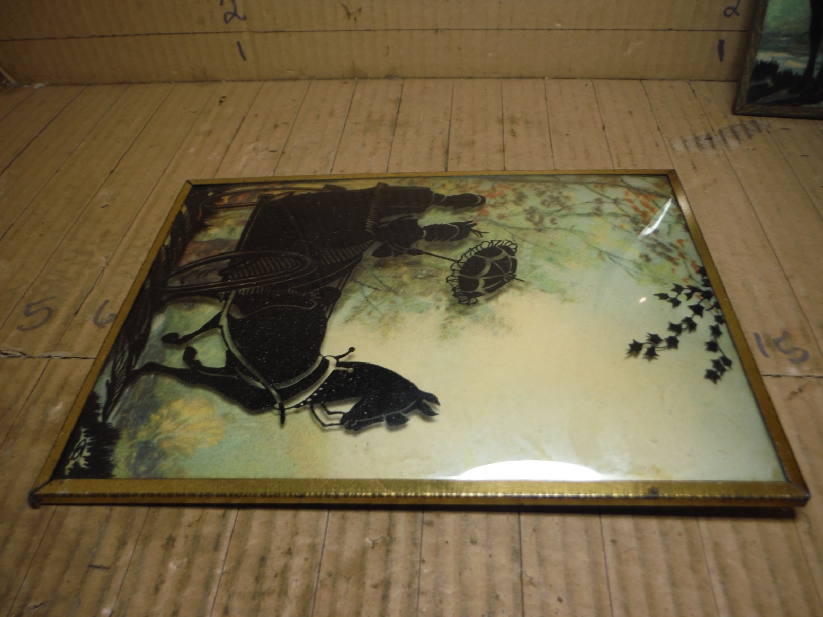 vintage lot of 2 silhouettes