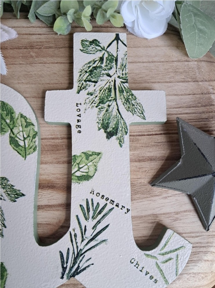 Wood “Eat” Wall Sign, White/Green Botanical, Farmhouse Hanging Kitchen Decor