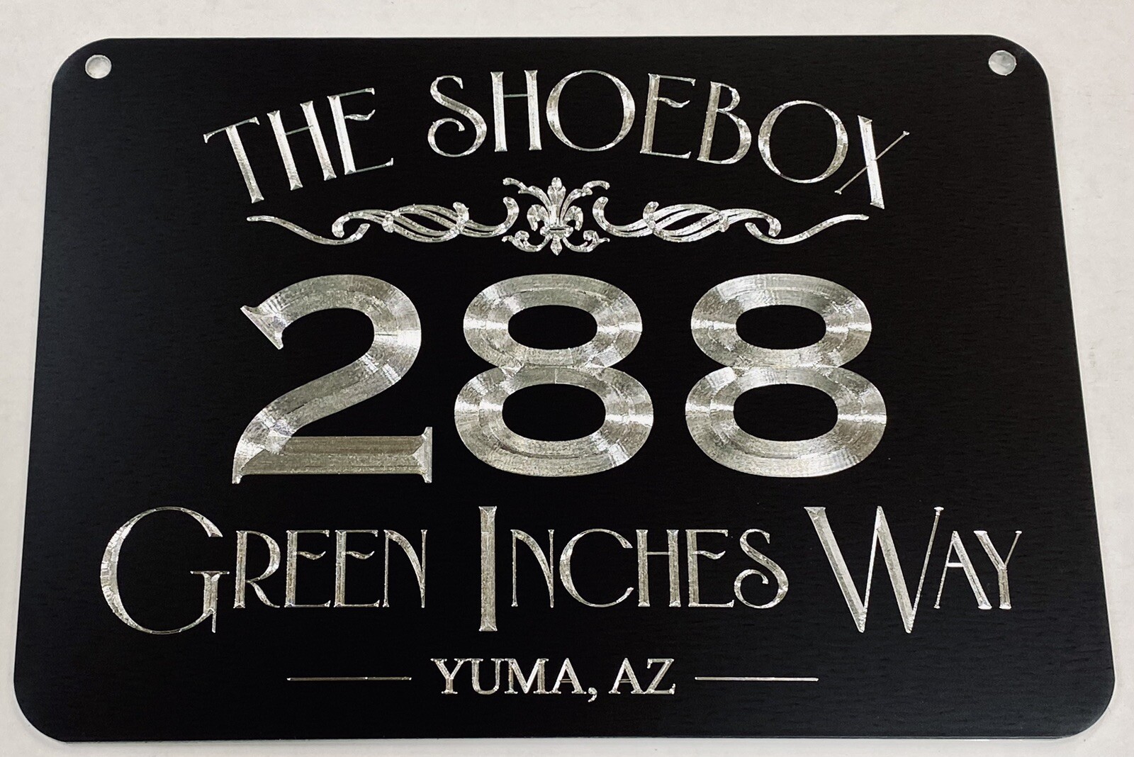 Engraved Personalized Custom Company Business Street Address Metal Sign 10×7