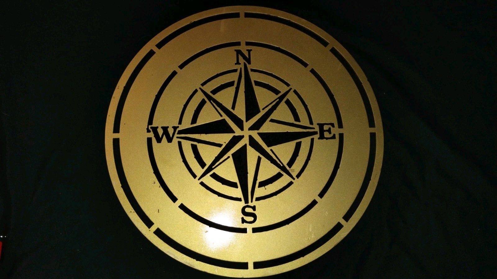 “Heavy Metal Art” COMPASS POINTS Digital Plasma cut in Plate steel not thin tin