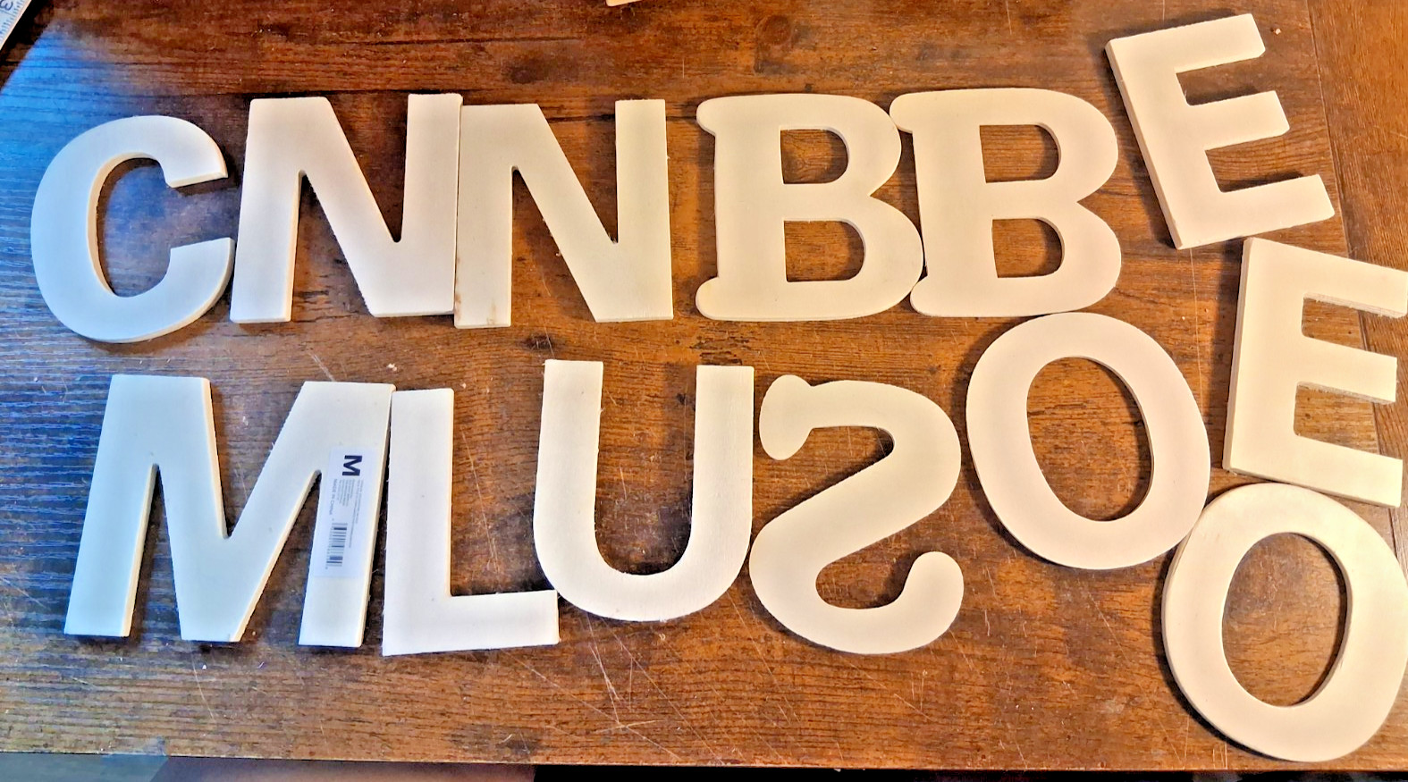 Lot of 42 Wooden Alphabet Letters unfinished and Lot of 10 New Wooden Numbers