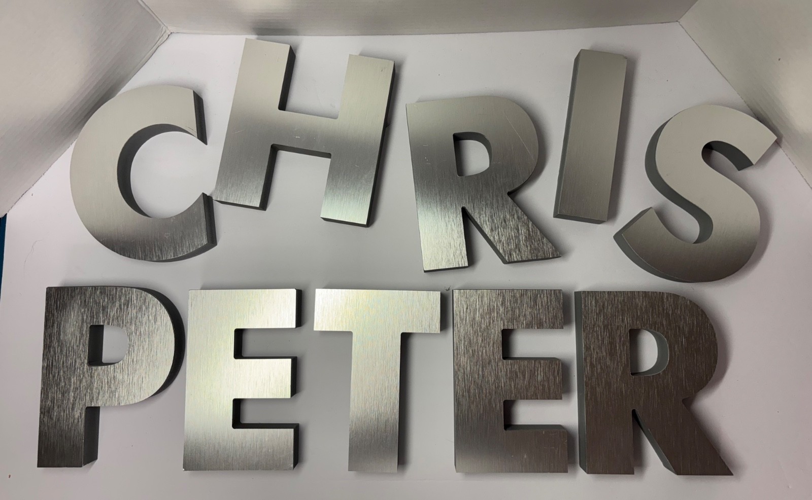 Reclaimed Dept Store Display Letters Metal on Wood YOU CHOOSE 6” Tall x 1” Thick