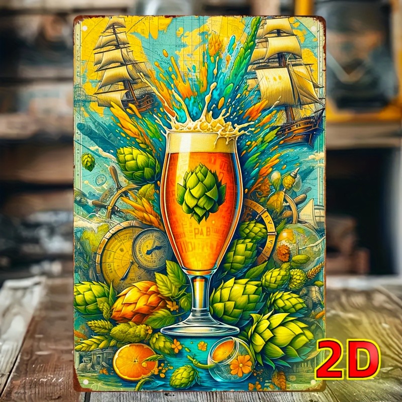 Room Decor, India Pale Ale Beer, Vintage Theme Metal Tin Signs 8*12