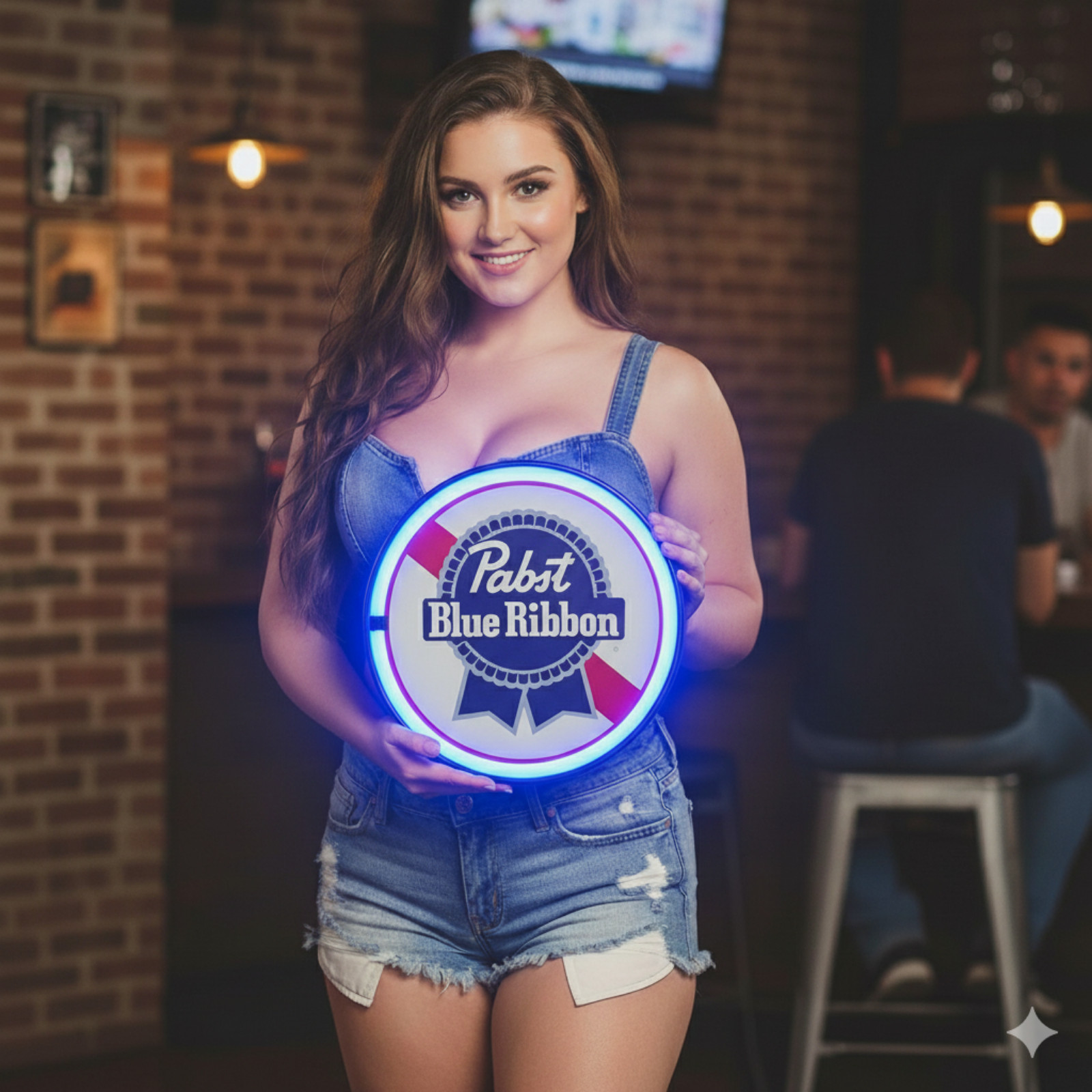 Pabst Blue Ribbon 12″ LED Neon-Style Rope Light Sign Man Cave Bar Wall Decor