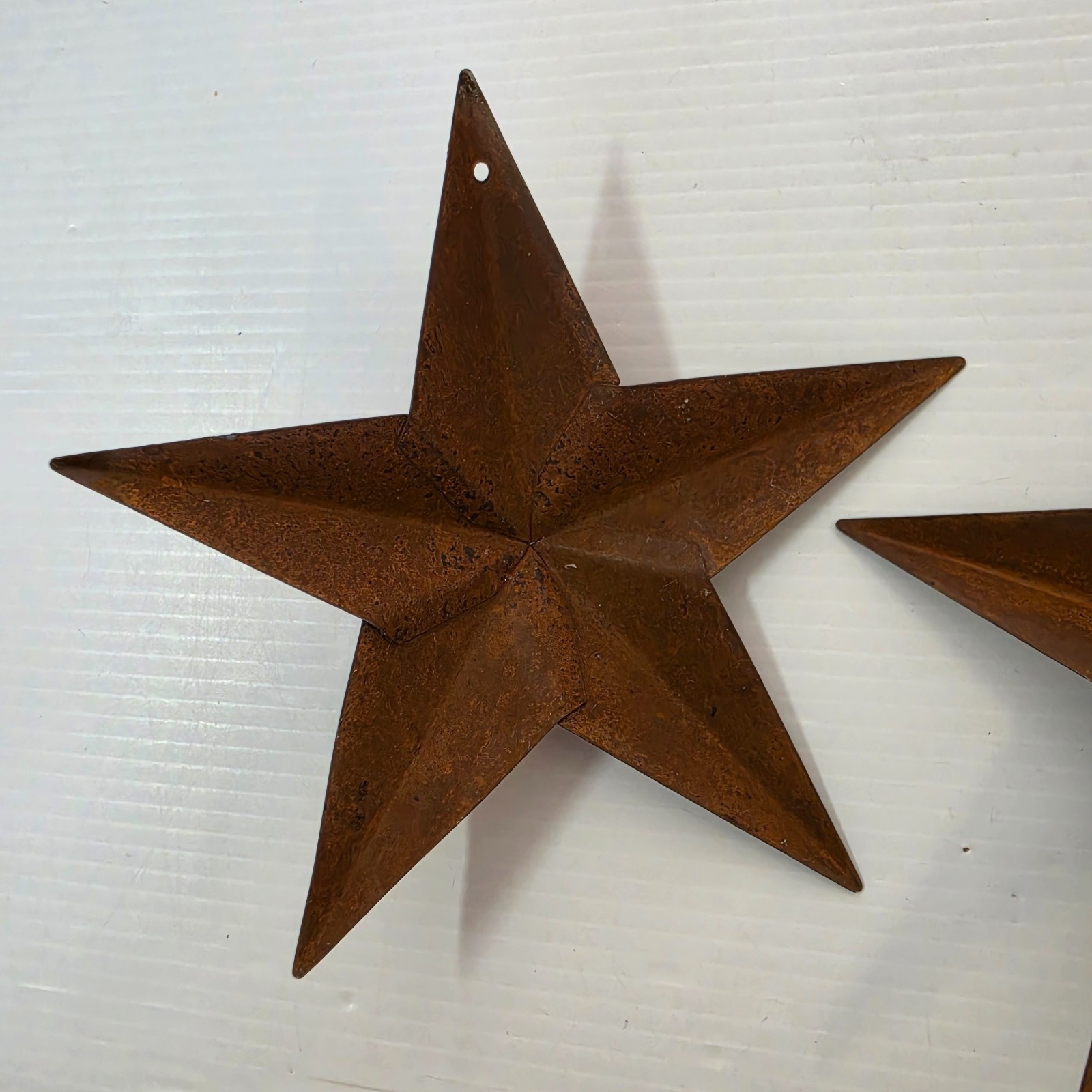 STARS DECORATIVE METAL 5″ 2 OF THEM Brown rustic color wall hanging decor!