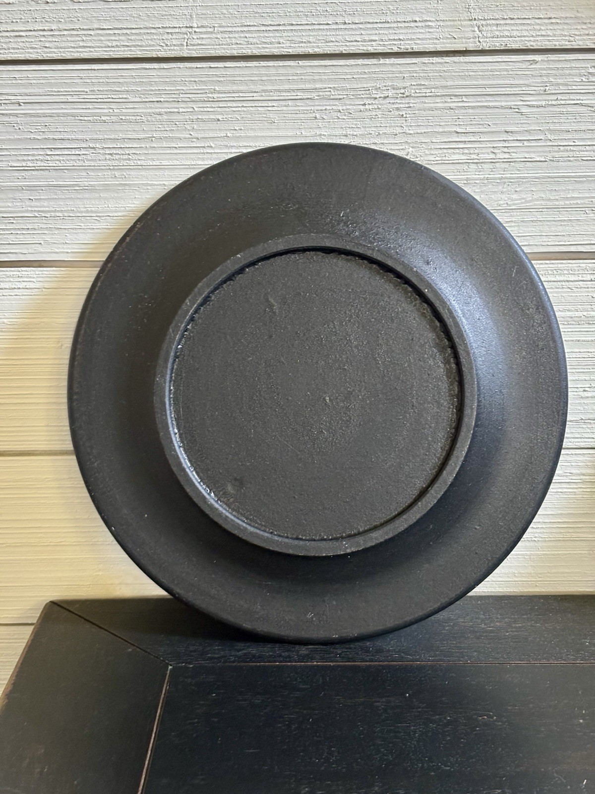 Country Rustic Red Black Star Distressed Primitive Plate Farmhouse Decor