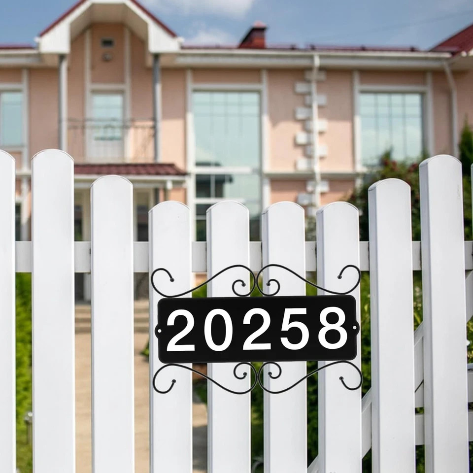 Metal Address Sign, Street House Numbers, Address Plaques for Houses, Horizon…