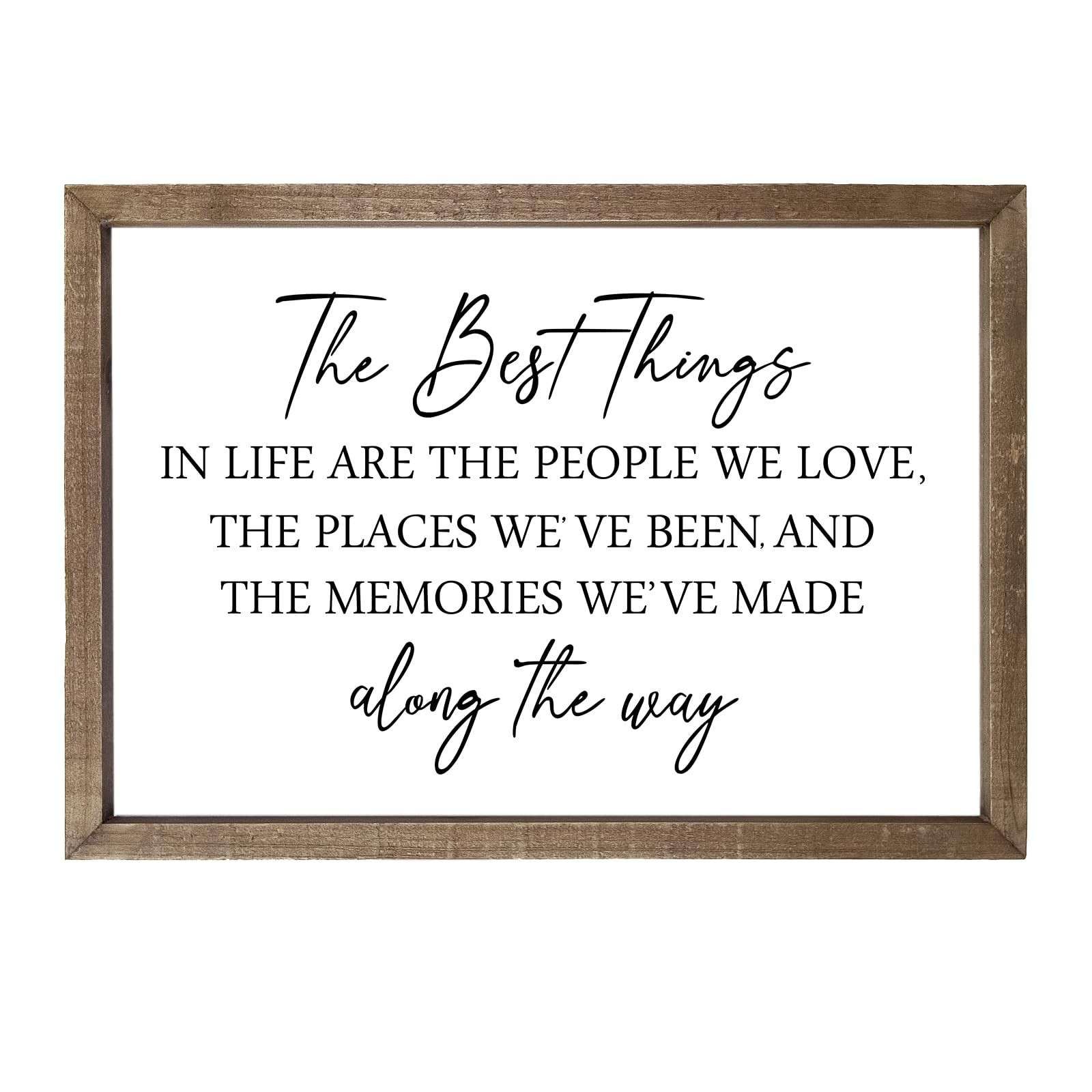 The Best Things in Life Sign 15.7”×11” Framed Wood Memories Inspirational Q…