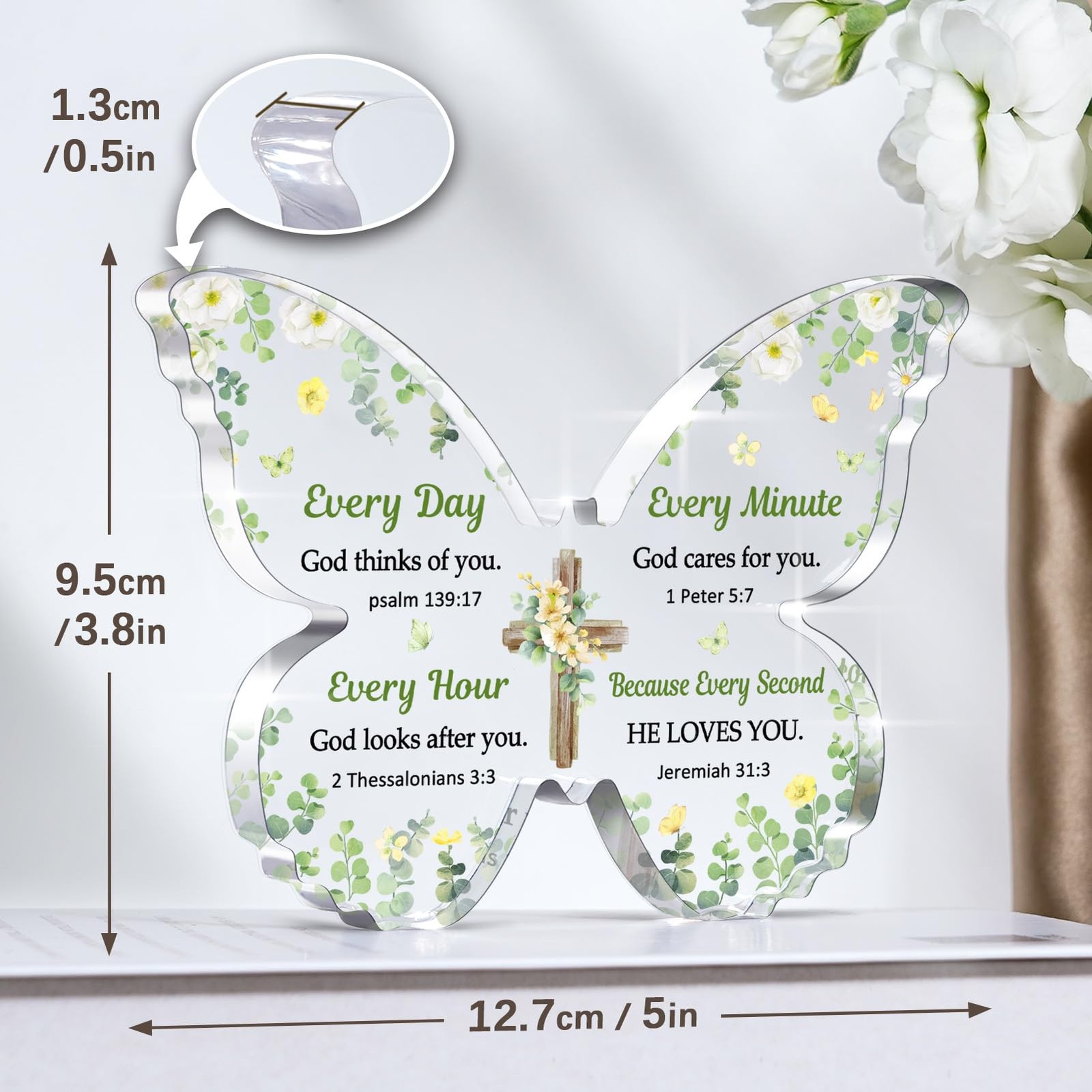 FaithInspired Butterfly Acrylic Plaque Meaningful Gifts for Women