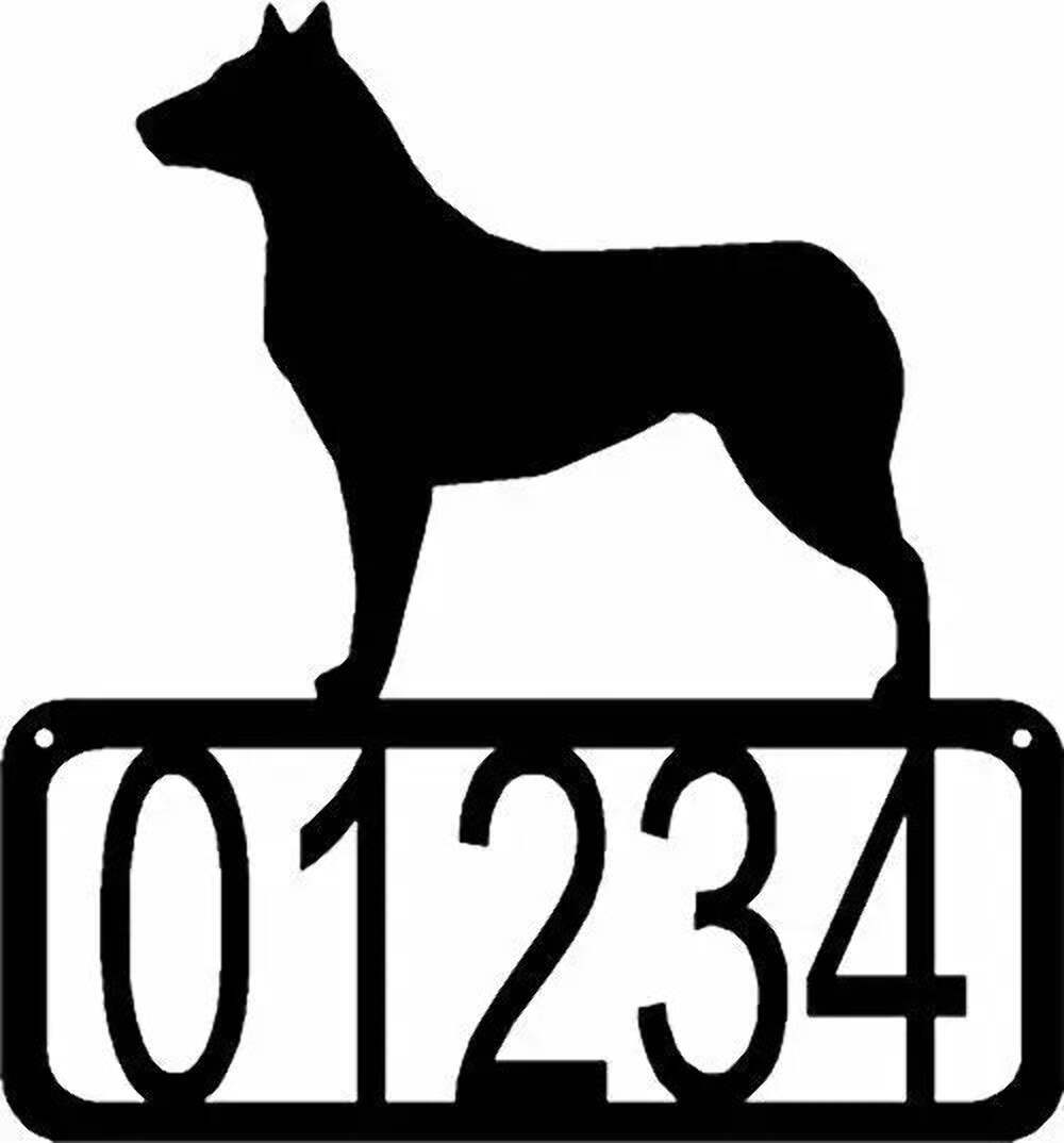 Smooth Collie Dog House Address Sign – Made in USA