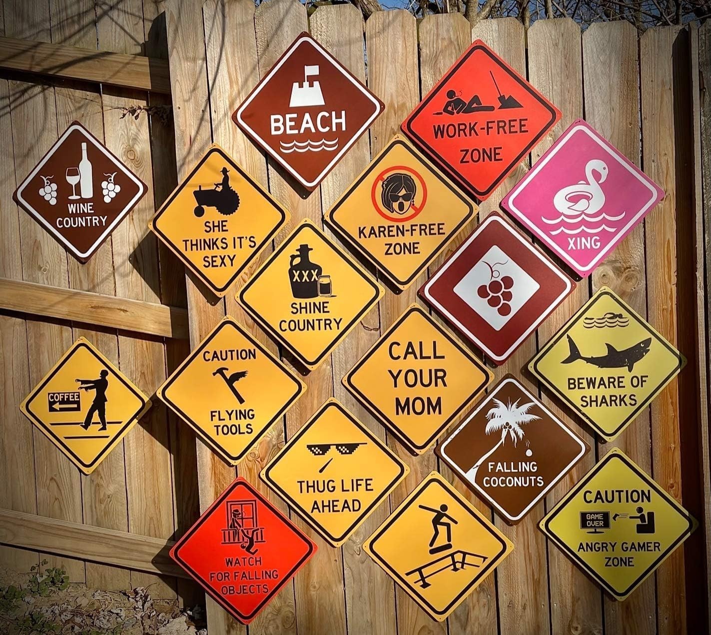 Funny Garage Wall Sign: Vintage Metal Decor, 4×16 Size – Easy Mount