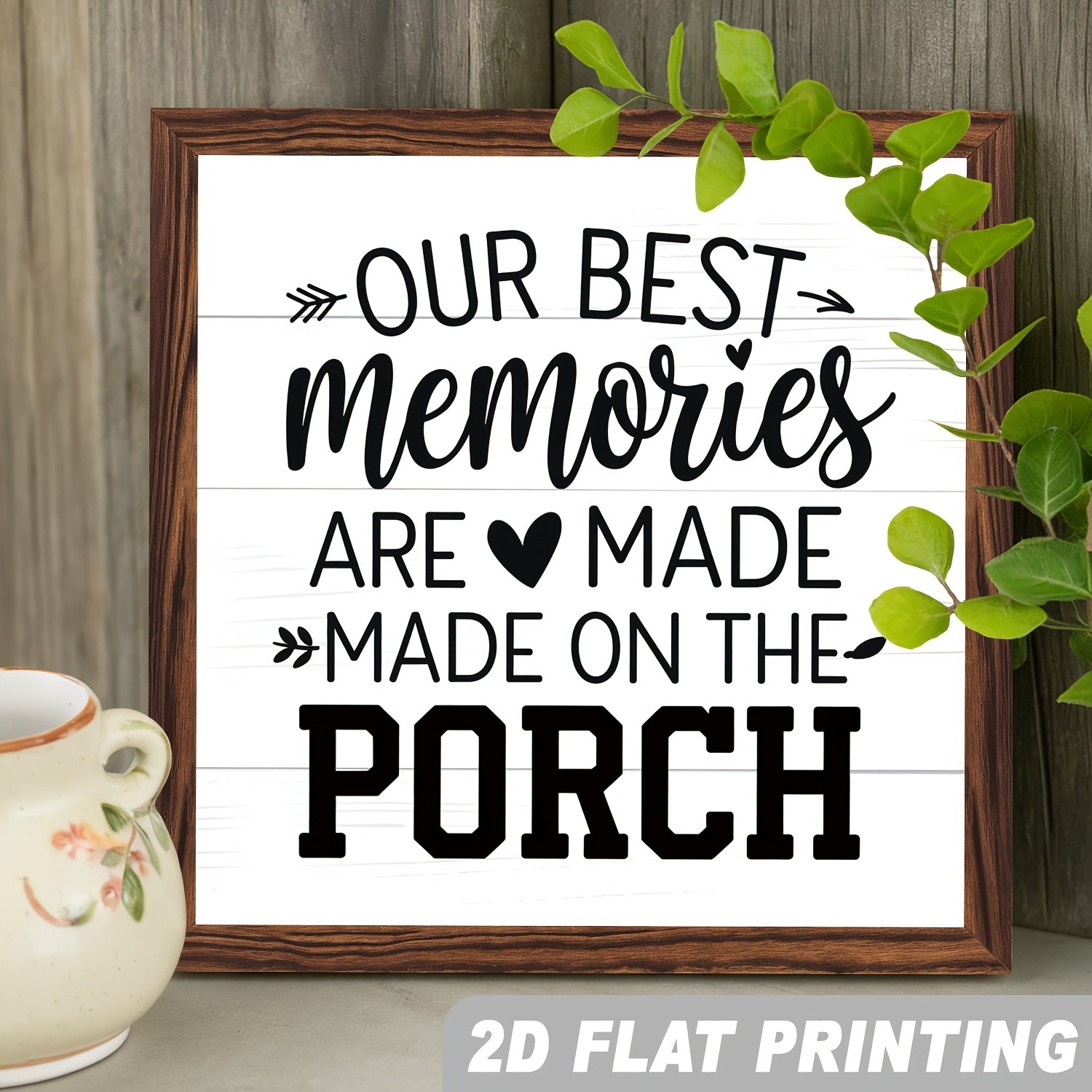 Clean White Board Porch Family Text Wooden Plaque Farmhouse Living Room Wall Art
