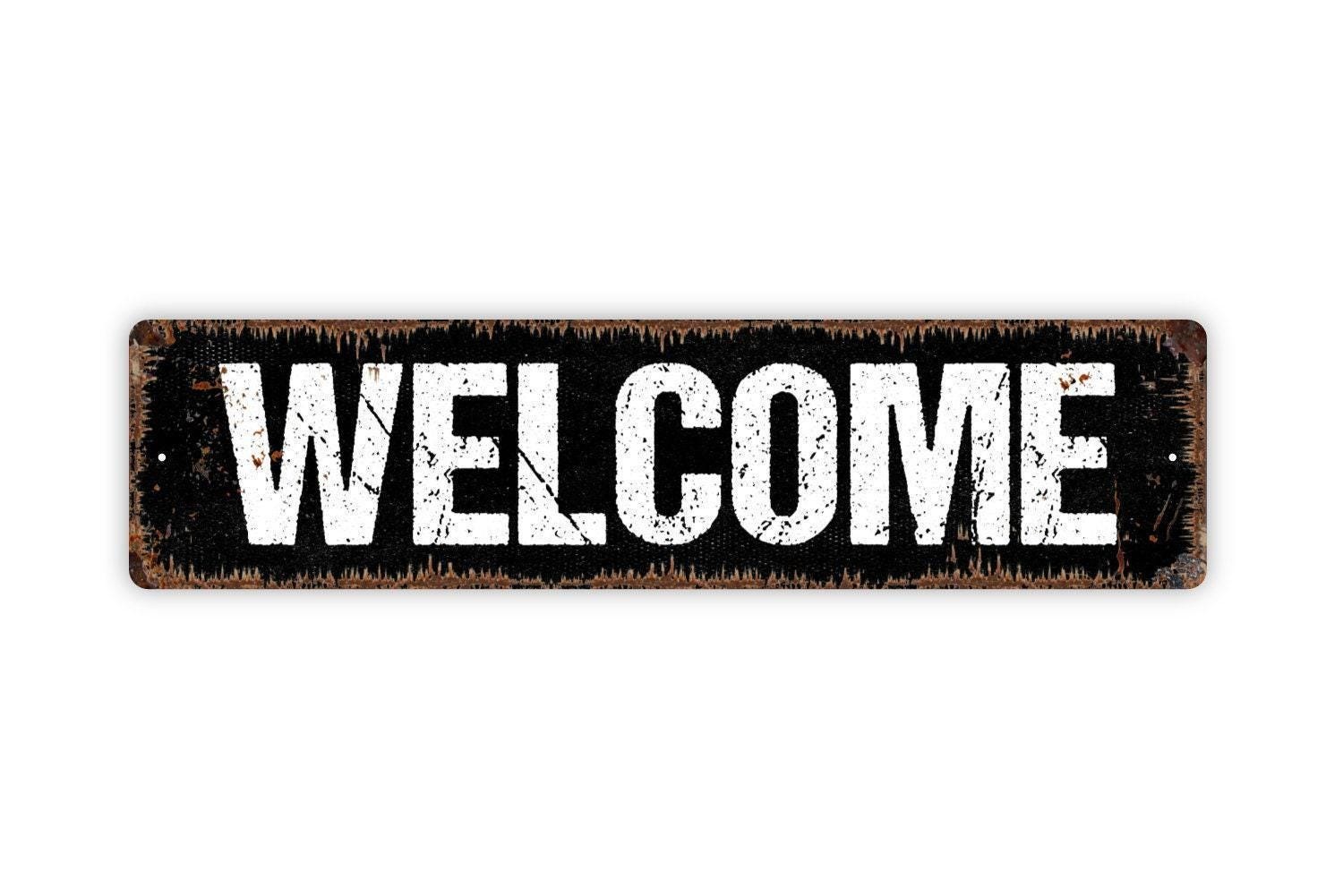 Welcome Sign | Rustic Farmhouse Entryway Wall Decor | Front Porch Door