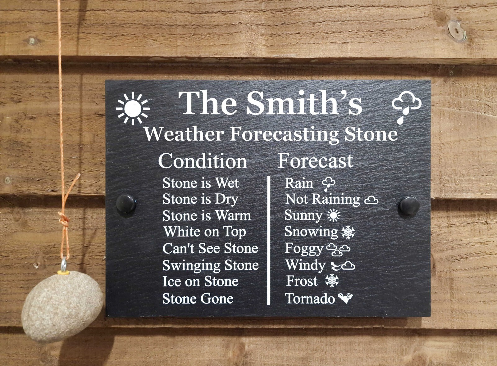 Funny Weather Forecasting Stone Natural Slate Plaque Ideal Gift Sign 3 Sizes