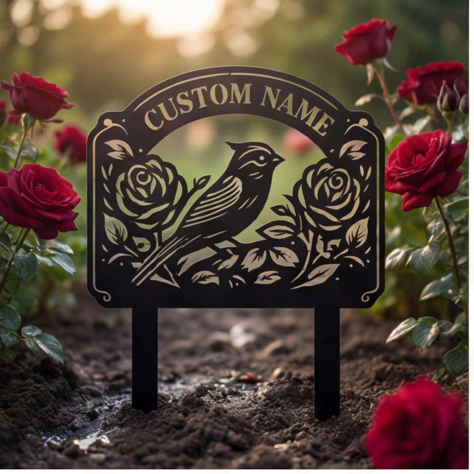 Personalized Butterfly Silhouette Metal Wall Art, Custom Garden Decor Outdoor