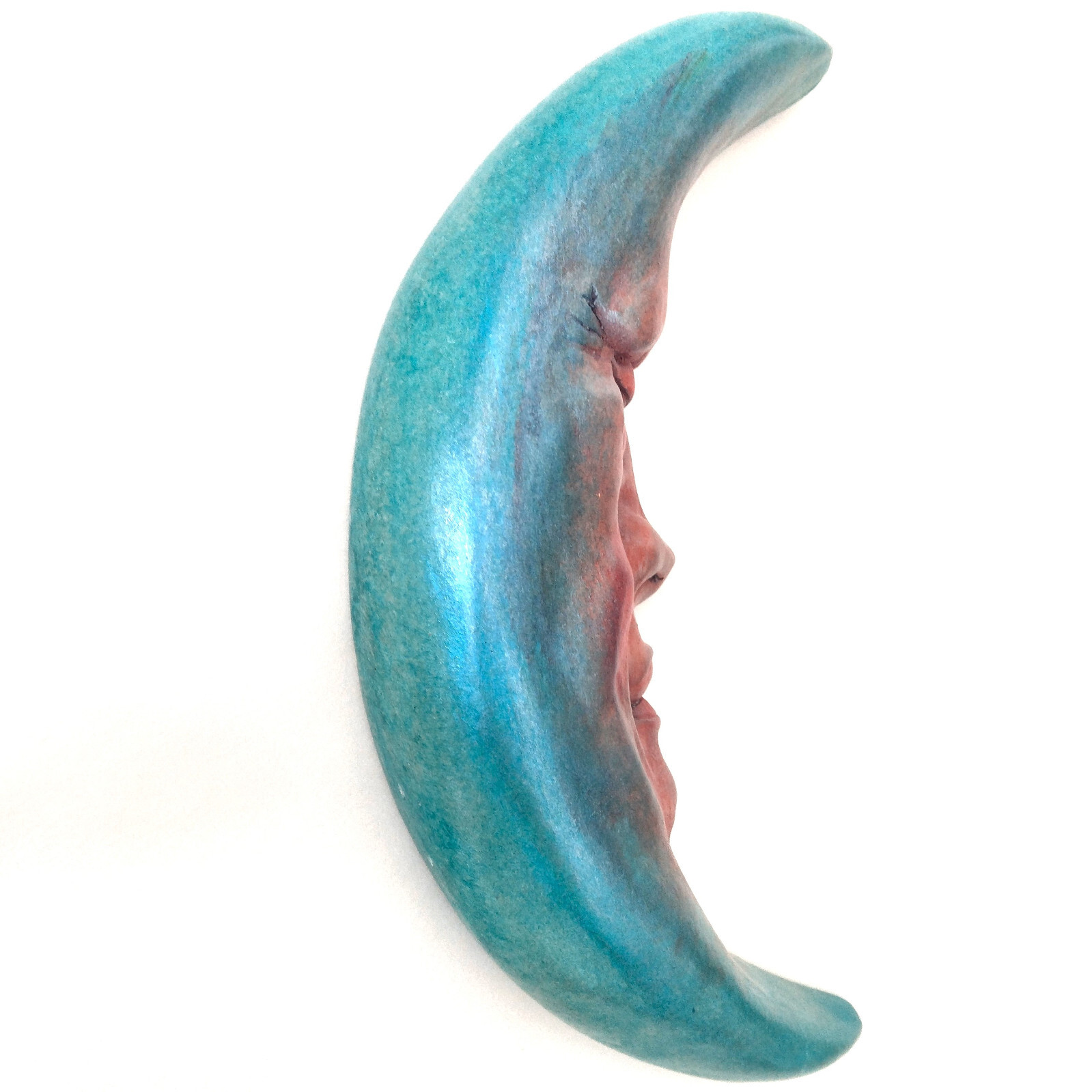 Classic Home Decor Moon Sculpture, Handmade Indoor/Outdoor Plaque-Style Accent