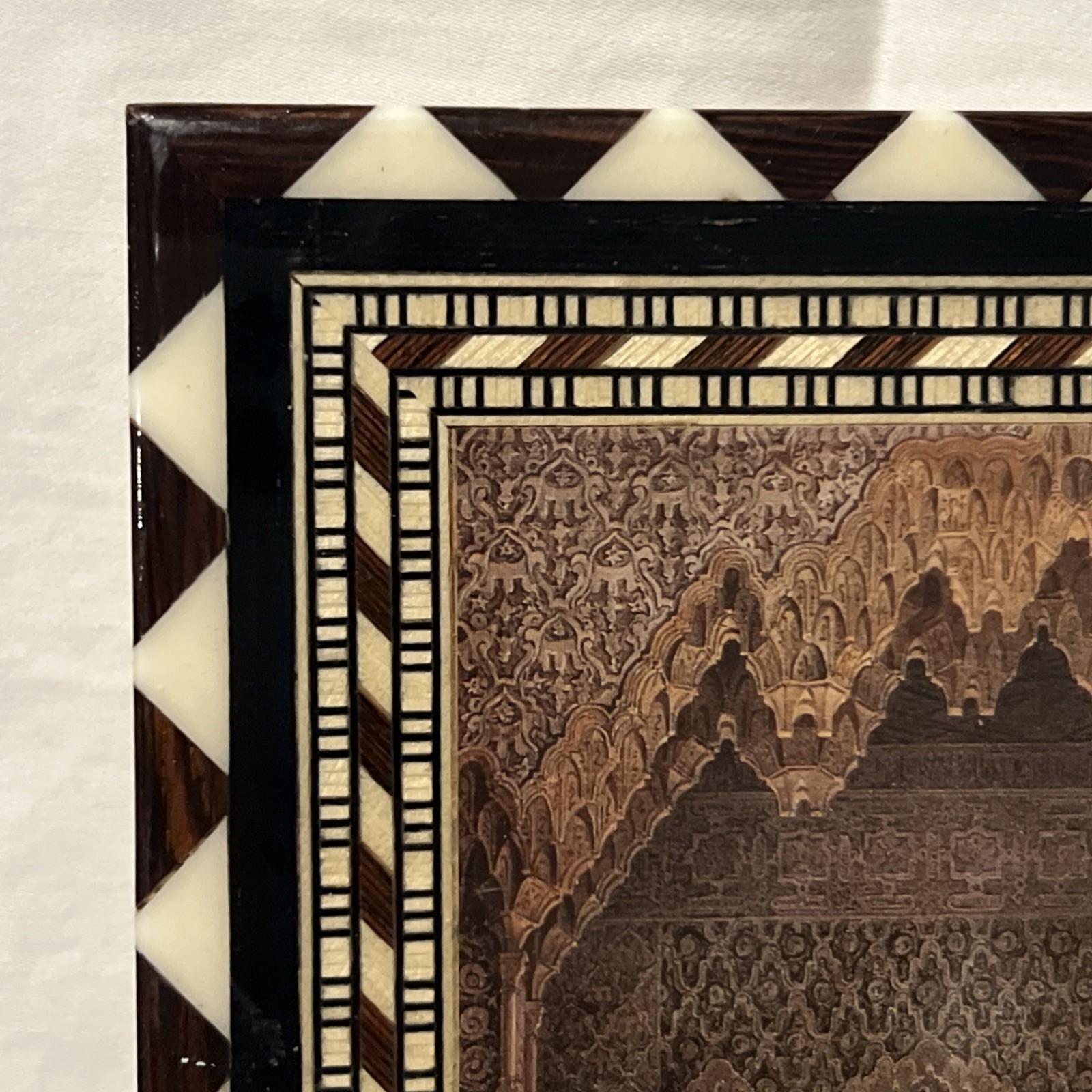 Alhambra Palace Court of The Lions Wood Inlay Plaque