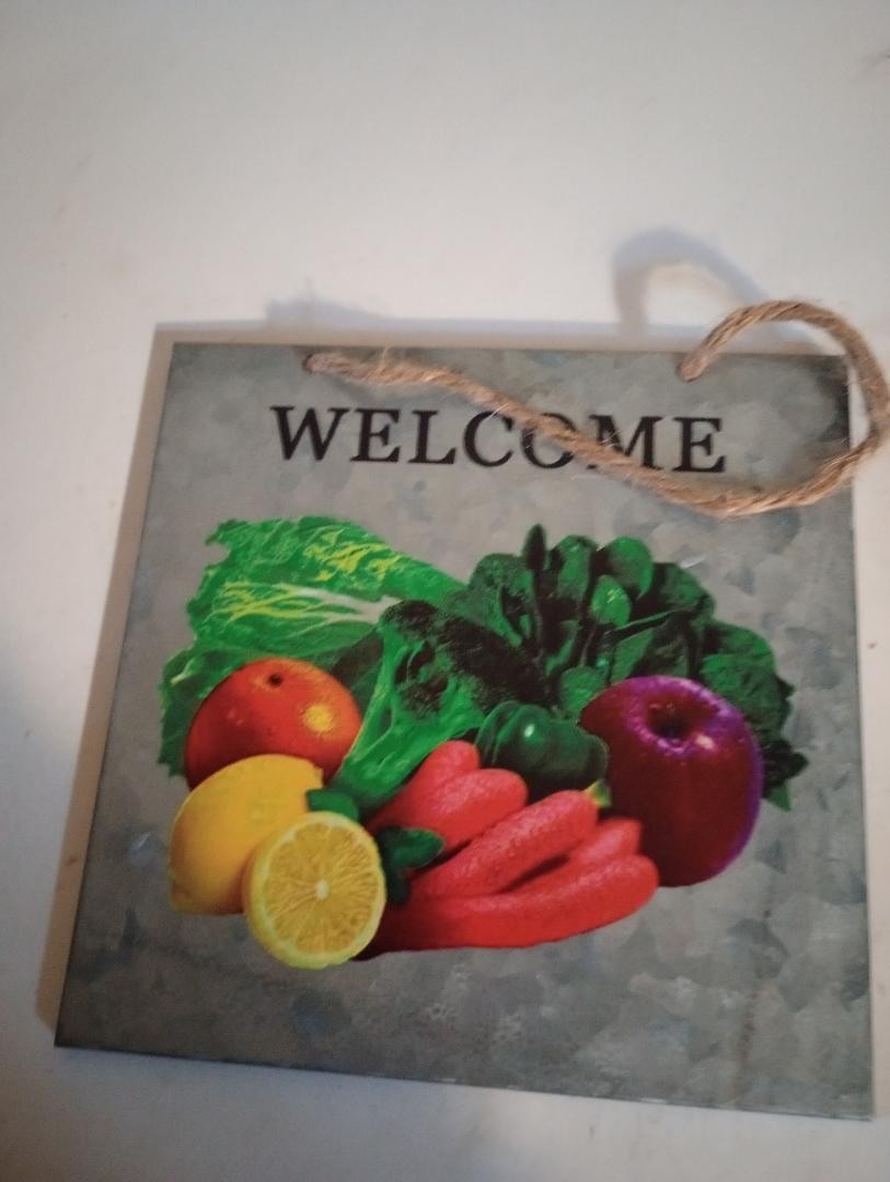 “Welcome” “Live Laugh Love” Aluminum Hanging Plaques