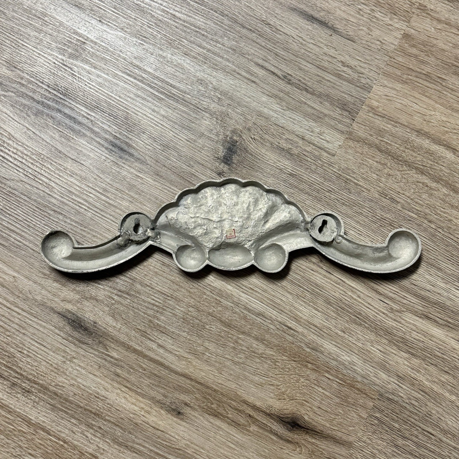 Vtg India Silver Metal Ornate Victorian Scroll Decorative Wall Hanging Decor