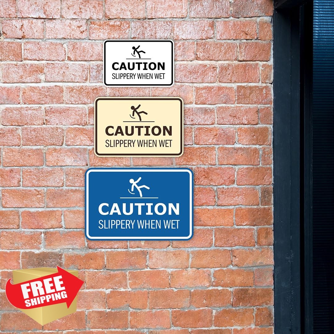 Signs ByLITA 4×6″ Small Caution Sign Black