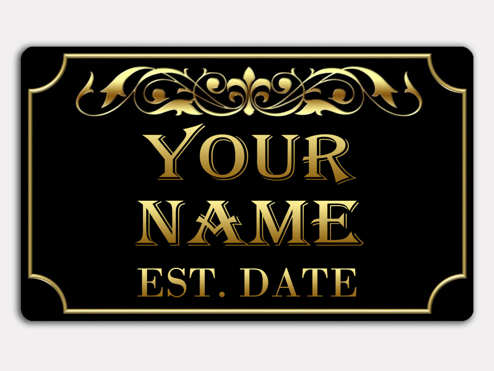 Personalized Family Name Established Year Custom Plaque 8″ x 12″ Aluminum Sign