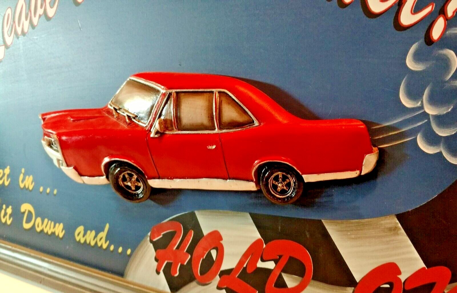 3D Wooden Beachcombers Pontiac GTO Wall Art 24X16 Get In Sit Down Hold On RARE