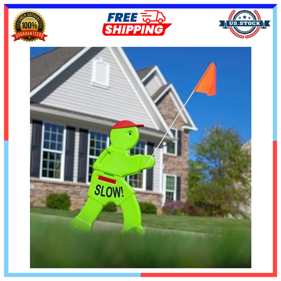 32″ Kids at Play Safety Sign Reflective Street Caution Sign with Warning Flag