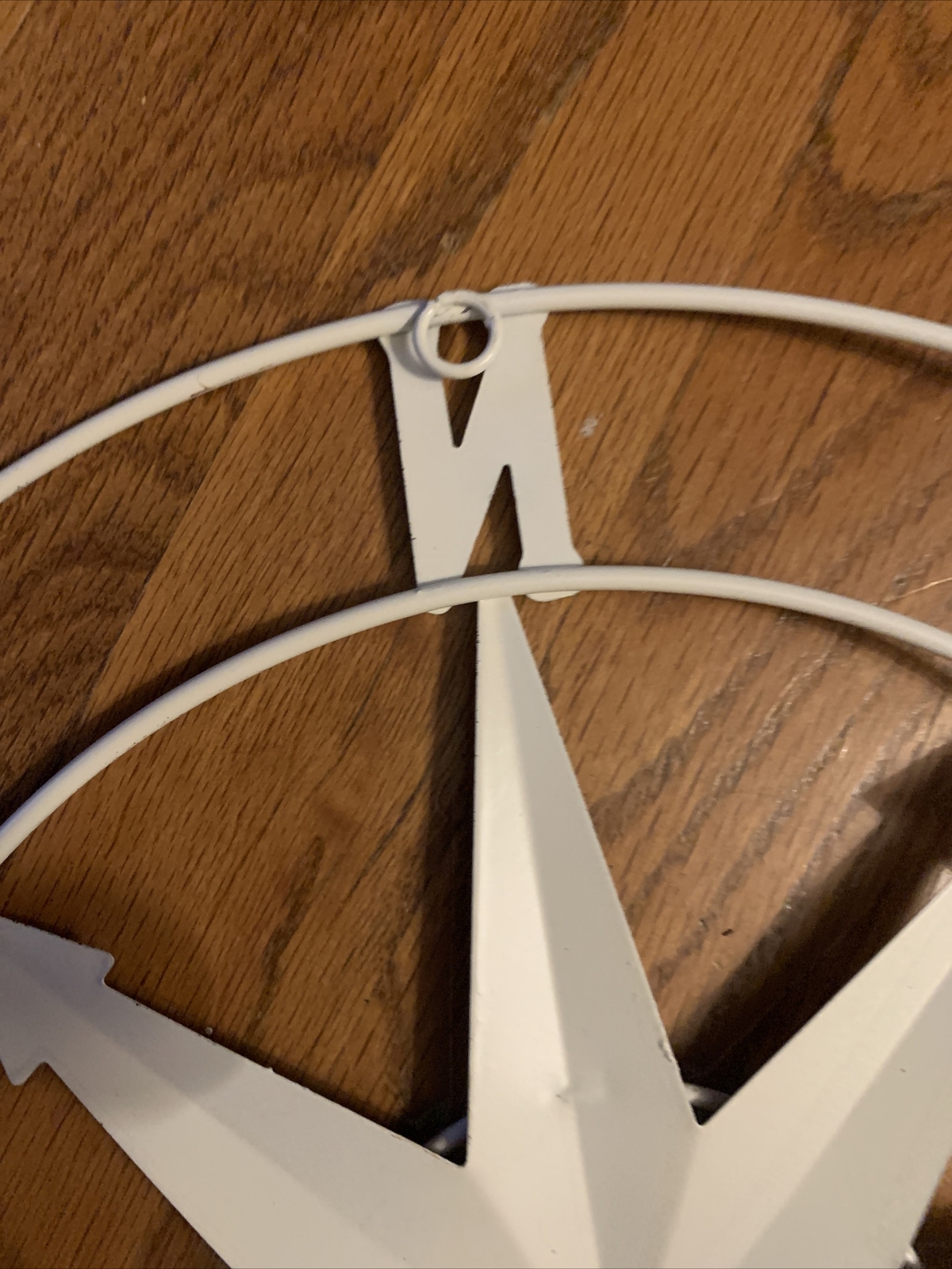 Shabby Chic Nautical Barn Star Metal Compass Wall Hanging Art Approx 13” ❤️tb