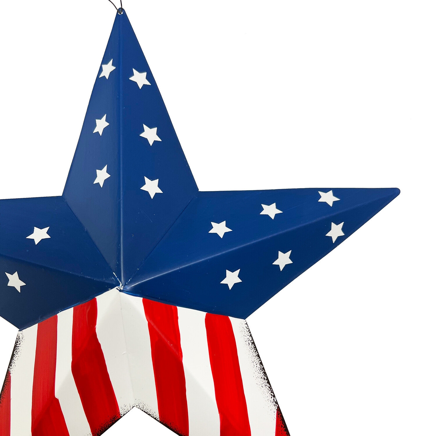 Rustic Hanging Metal American Flag Patriotic Barn Stars Wall Door Yard Signs