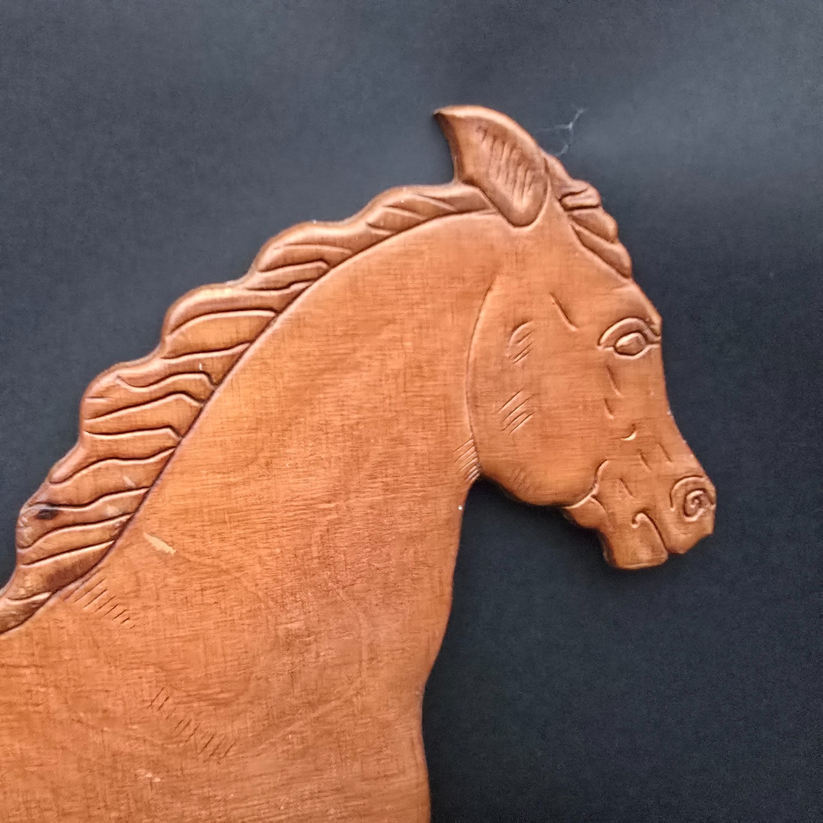 Pressed Wood Vintage Wood Horse Equestrian Wall Decor Cape Craft Pine 21 inch