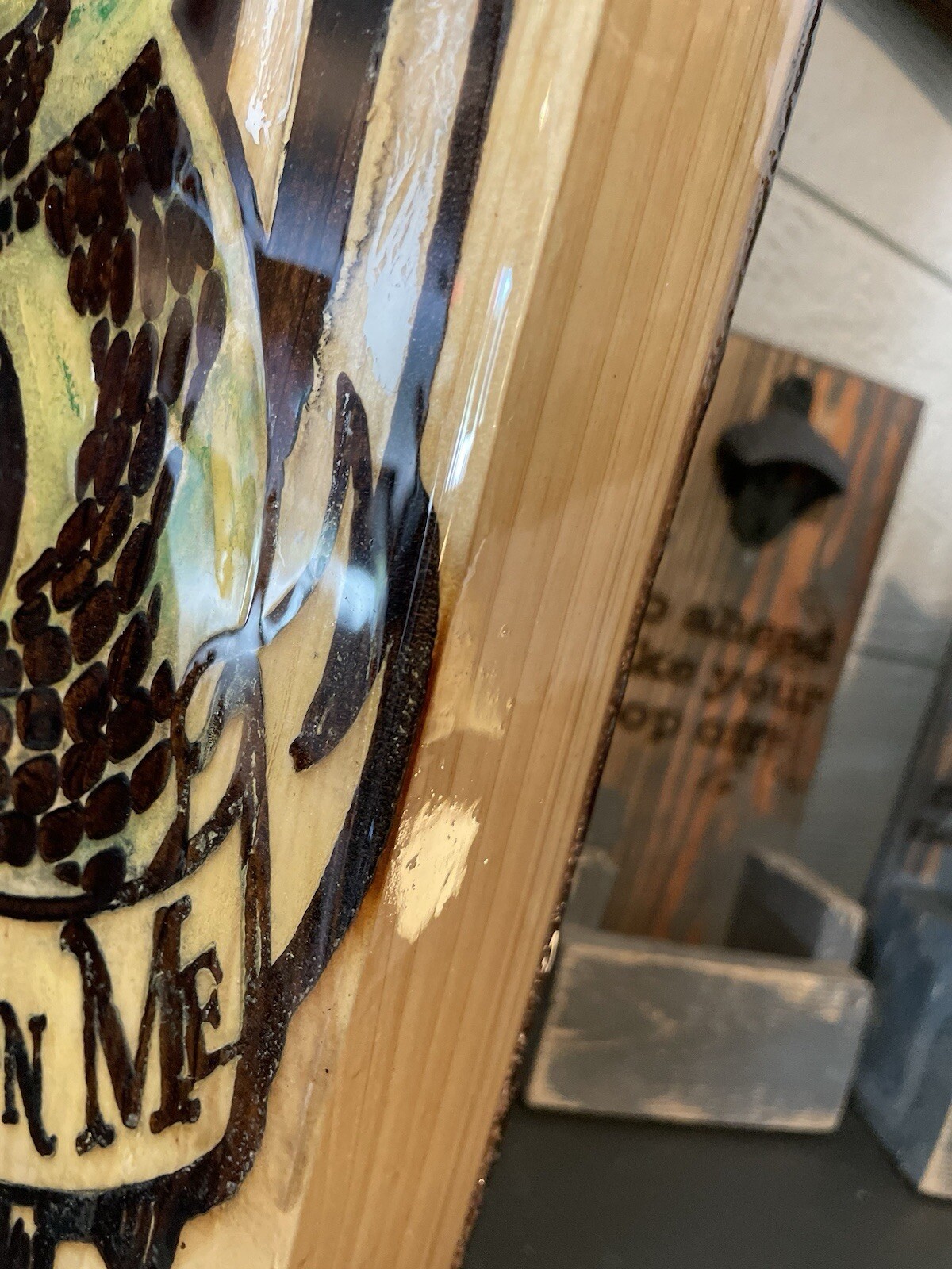 Gadsden, Engraved, Decor, 21”H X 8”L X 5.5”W. Engraved, Clear Resin Top Coat