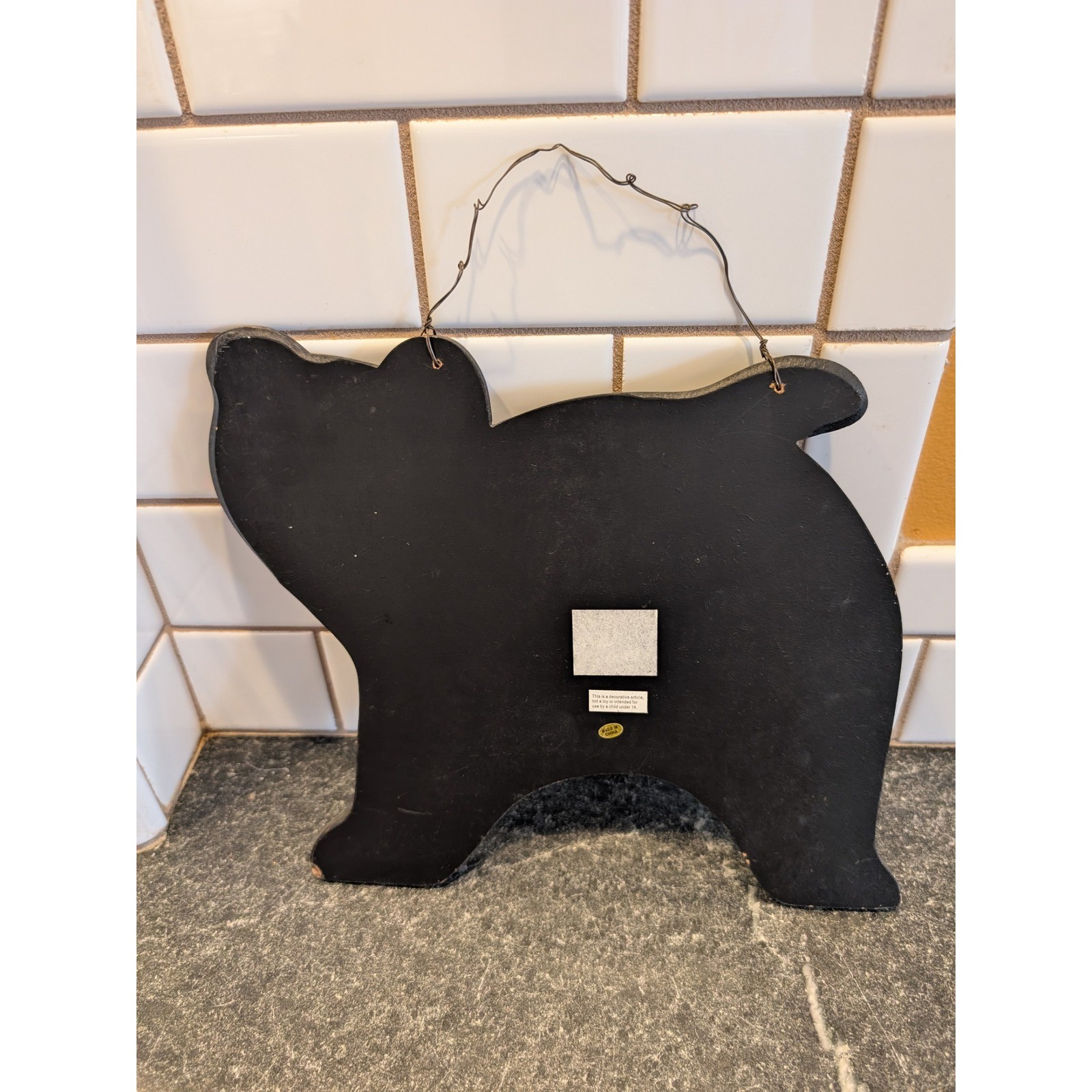 Rustic Wooden Black Bear Wall Sign Some Days Are More Bearable Than Others Pun