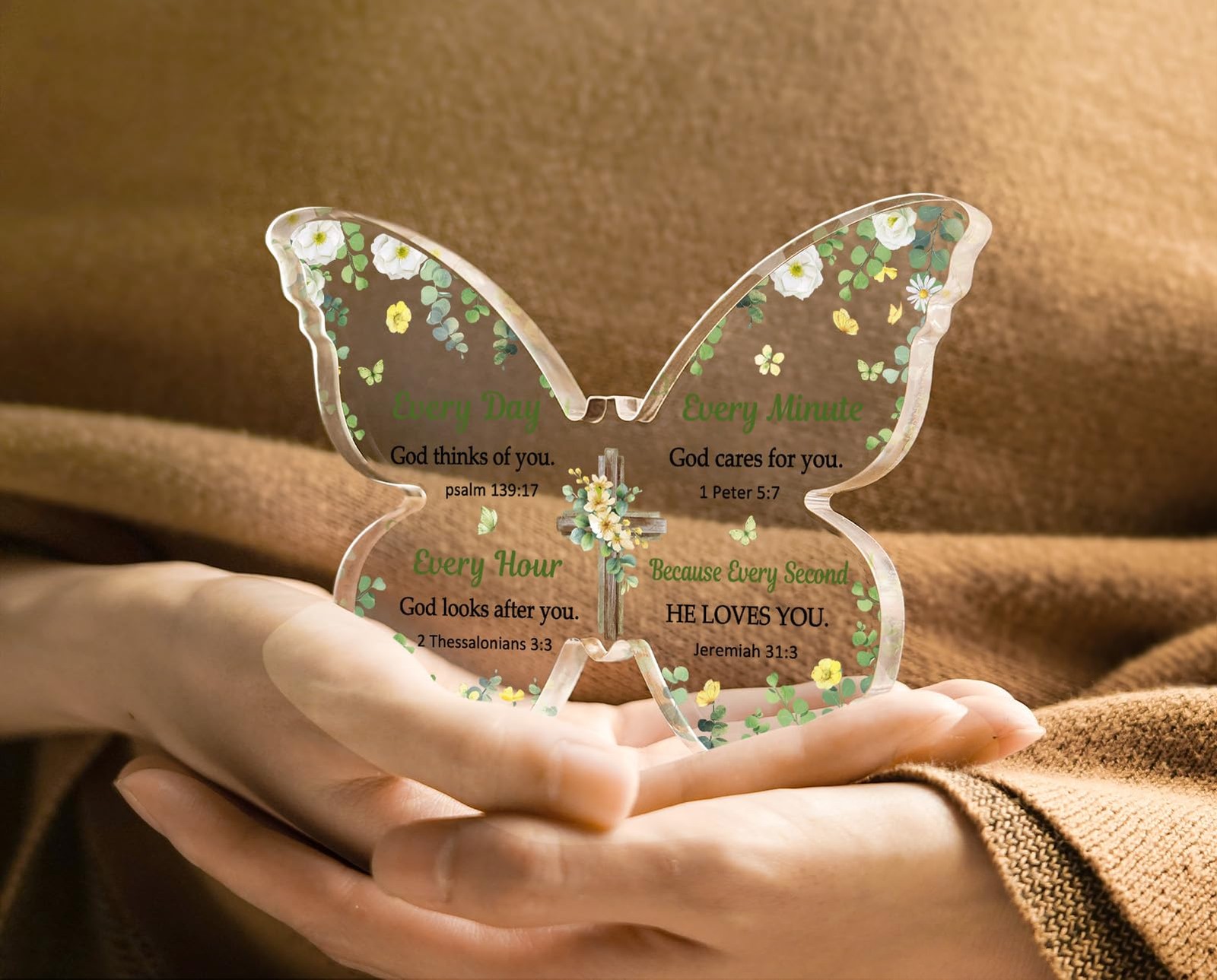 FaithInspired Butterfly Acrylic Plaque Meaningful Gifts for Women