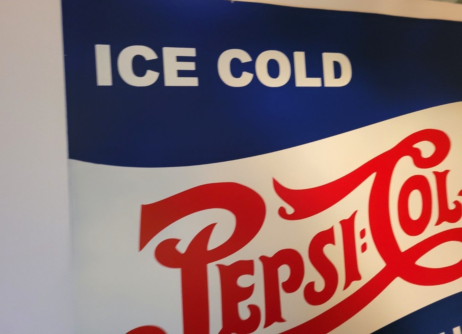 PEPSI-COLA Ice Cold Sold Here Classic Replica Handmade Scrap Metal Art Sign 18×1