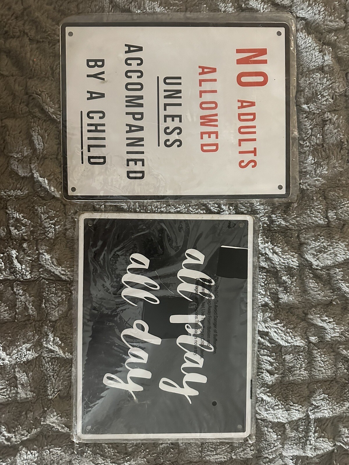 2 Kids Room Signs 1 Allplayallday 2 No Adults Aloud With Out Kids