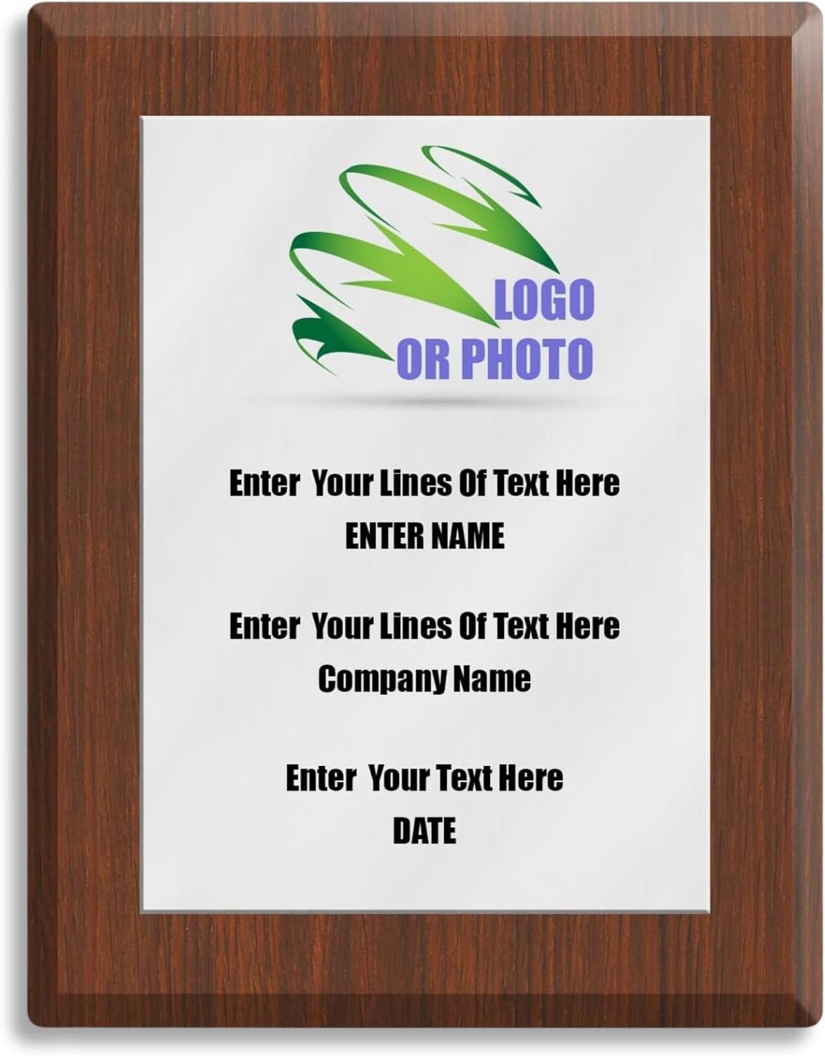 Personalized Award Plaque Full Color Printing Add Your Own Photos Logos