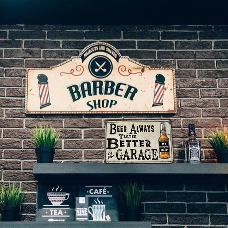 Vintage Beer Signs for Garage & Bar & Home Decor,8X12 Inch Retro Funny Metal Bar