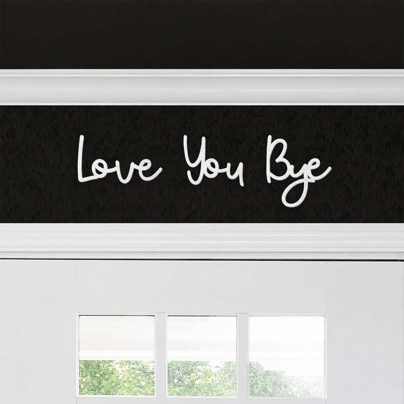 LOVE YOU BYE Wood Sign Home Decor Boho Decor 21.6” Wood Grain Wall Decor Expr…