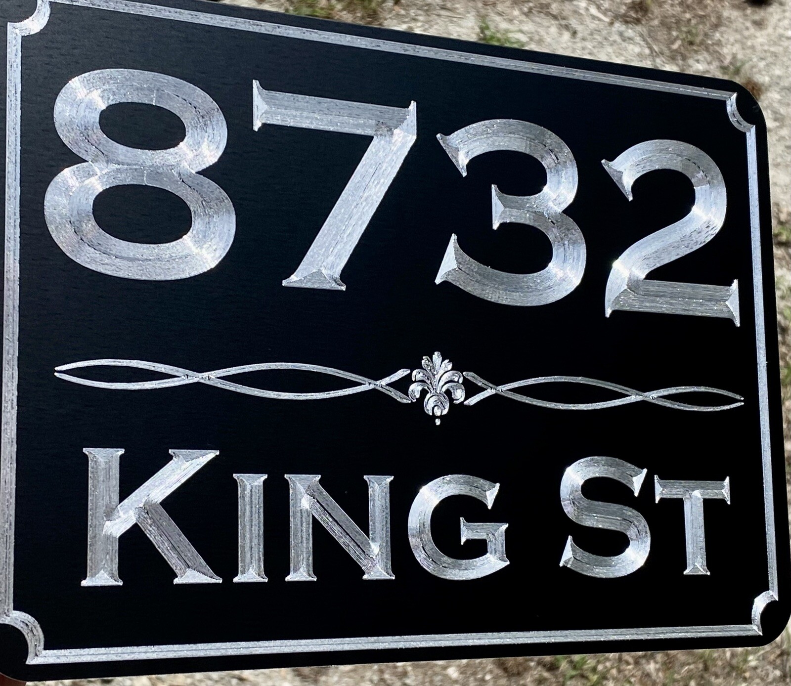 Engraved Personalized Custom Outdoor Your Street Address Metal House Sign 10×7