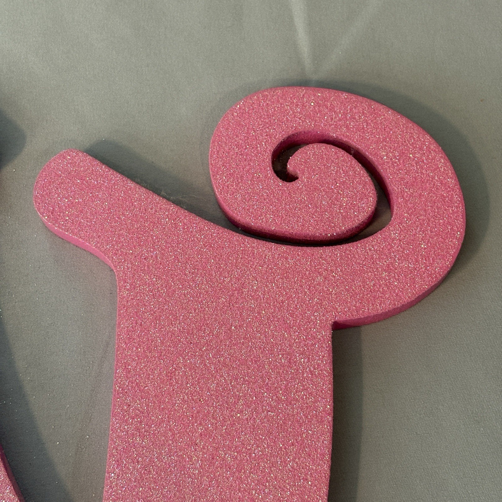 Hobby Lobby Decorative Pink Glitter Sparkly Wall Mount, Letter Y