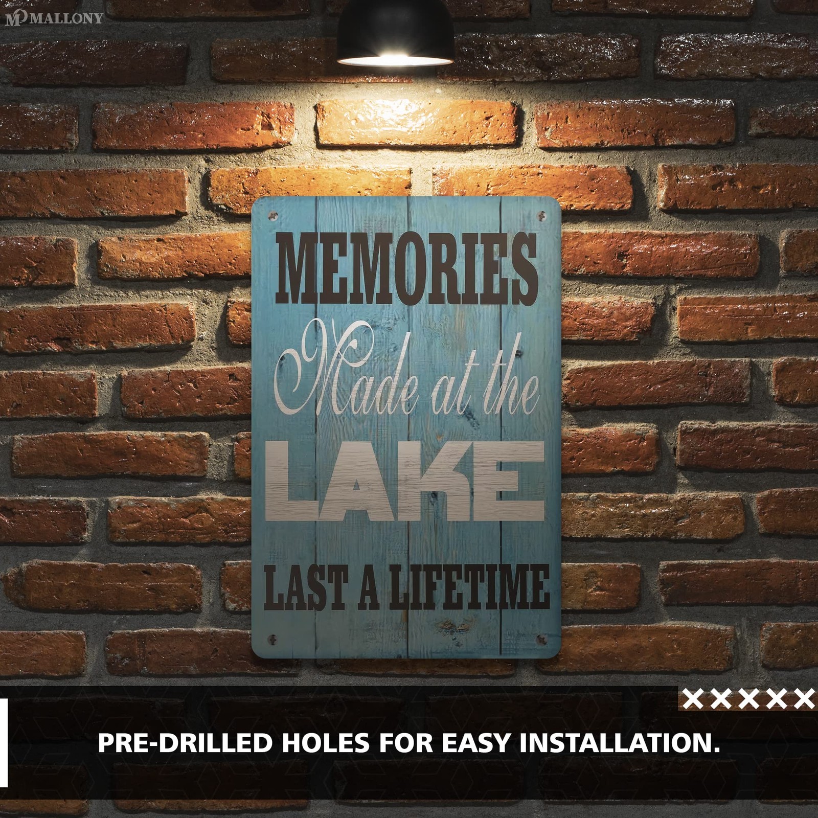 Lake Wall Art Metal Signs – Memories Made at the Lake Metal Sign, 11.8 X 7.8”