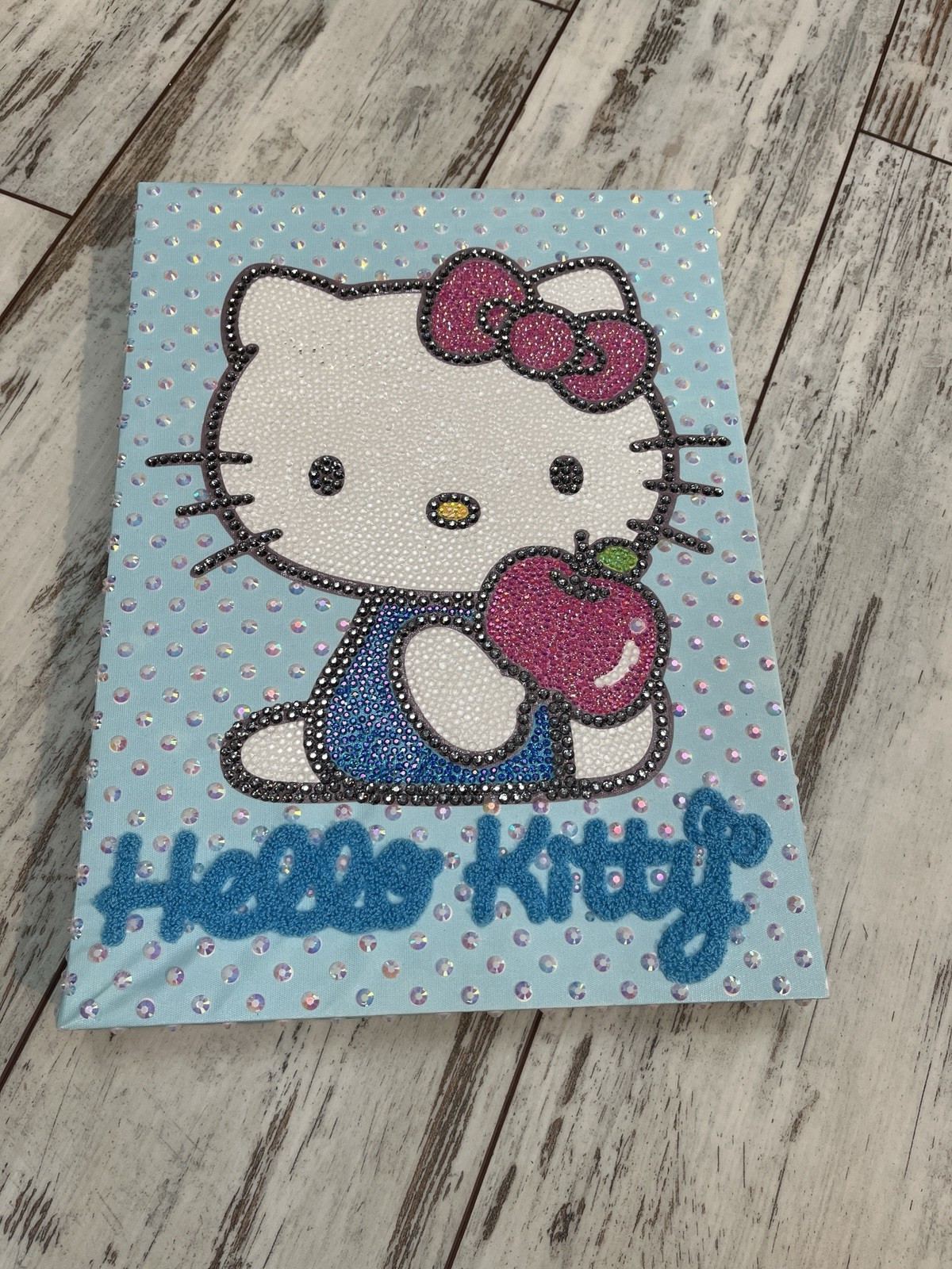 Handmade Hello Kitty Rhinestone Canvas Wall Art Decor Sanrio