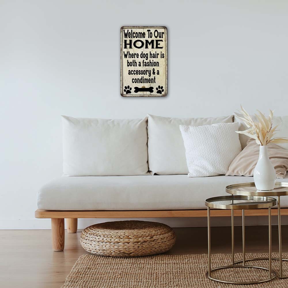 Pet Dog Sign Funny Dog Hair is a Condiment Farmhouse Style Hound 108120020207