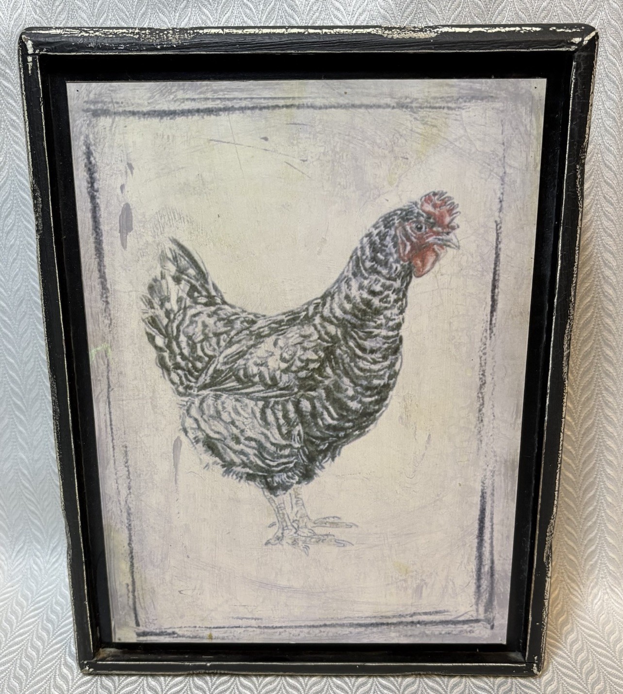 Creative Co-Op Farmhouse Chicken Rooster Wall Plaques Set Distressed Wood 13×10