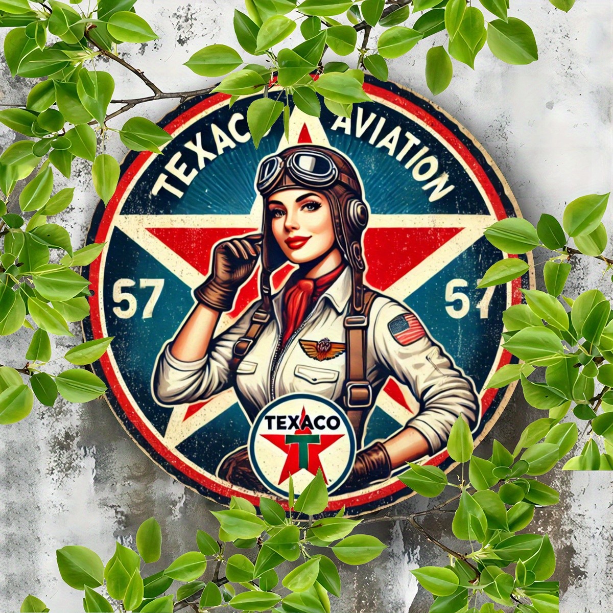 8×8 Inches Humorous Texaco Aviation 1949 Tin Metal Signs for Outdoor Wall Decor
